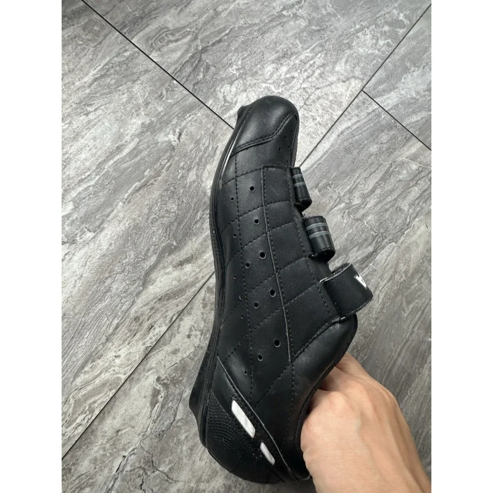 Diadora Road Cycling Shoes EU 43 Black Silver 3 Strap D-Skin Bike Shoes